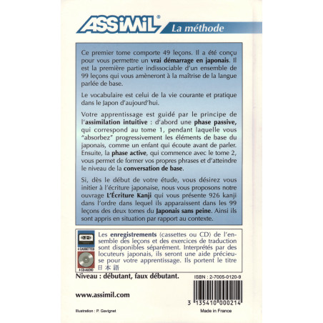 Le Japonais sans peine Tome 1 + 3Cd