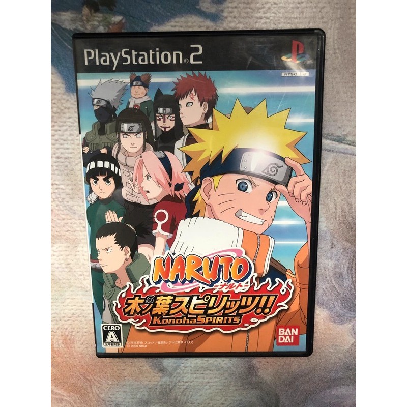Jeu PS2 Naruto Konoha Spirits - Version Japonaise Complète, Bon état