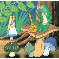 Illustration livre d'occasion Alice au Pays des Merveilles en version Japonaise