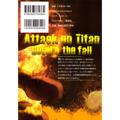 Face arrière manga d'occasion L'Attaque des Titans - Before the Fall Tome 03 en version Japonaise