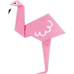 Kit  Origami - Oiseaux - flament rose