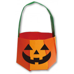 Kit  Origami - Halloween - Panier citrouille