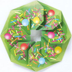 Kit Origami - Magasin de Donuts - Donuts vert