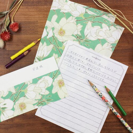 Papiers à Lettre et Enveloppes - Clématite Emily Burningham - Détails