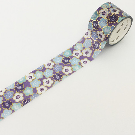 Washi Tape - Fleurs Bleues