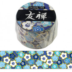 Washi Tape - Fleurs Bleues