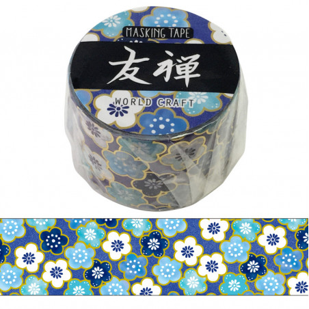 Washi Tape - Fleurs Bleues