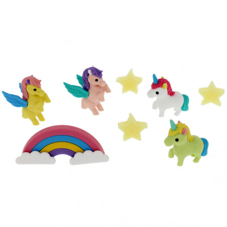 Lot de Gommes Licorne et Pégase