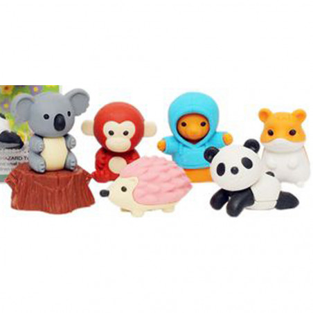 Lot de Gommes Animaux Kawaii