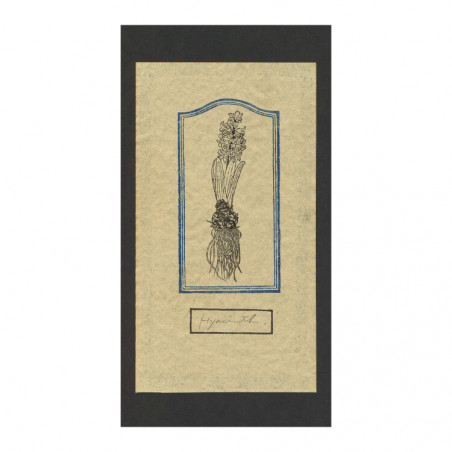 Carnet Japonais slim de 64 pages avec couverture à motif de jacinthes