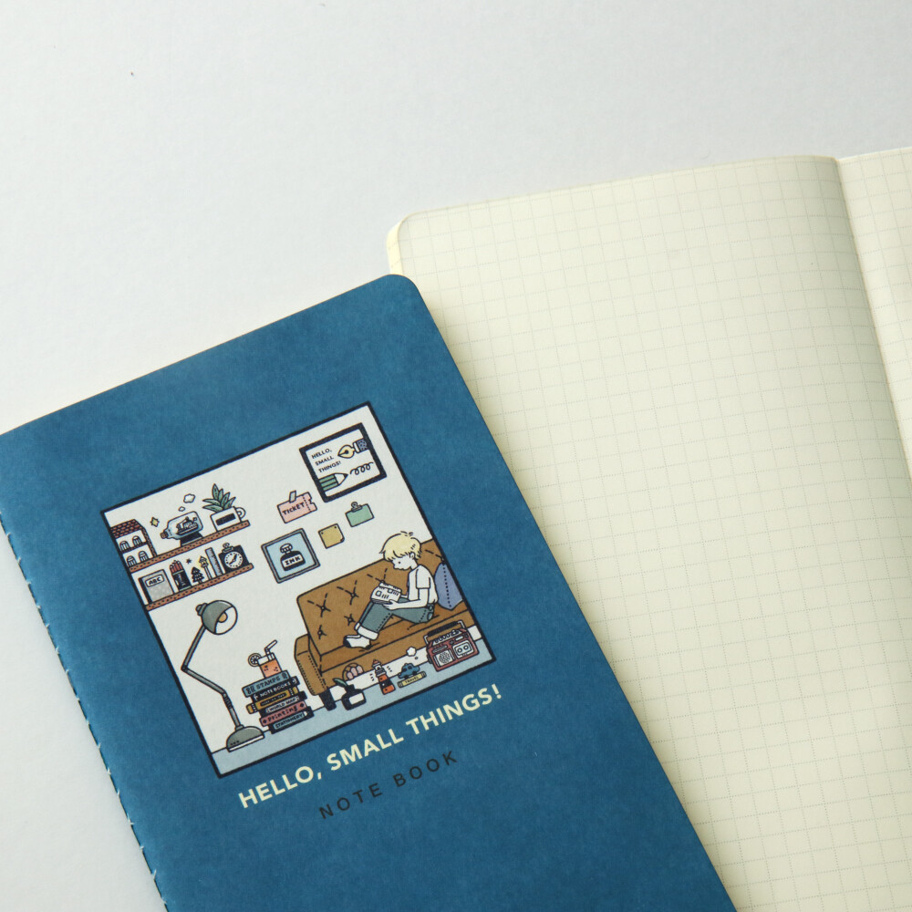 Carnet Japonais slim de 64 pages avec couverture à motif d'un intérieur cosy. Zoom