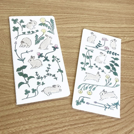 Carnet Slim - Lapins dans l'Herbe