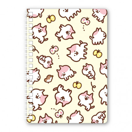 Carnet Japonais à spirale de 80 pages avec pour couverture Zombie cat mais en mode chat normal.